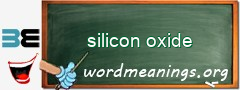 WordMeaning blackboard for silicon oxide